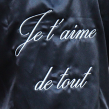 Charger l'image dans la galerie, JE T'AIME DE TOUT MON COEUR PAJAMA SHIRT BLACK